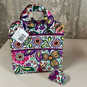 Vera Bradley Viva La Vera Tech organizer / cosmetic bag & mini Kisslock coin NEW